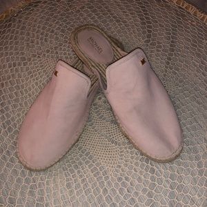 Michael Kors Pink Suede Hasting Slides size 9